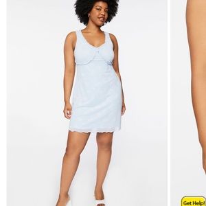 Forever 21 blue mesh butterfly mini dress NWT 1x